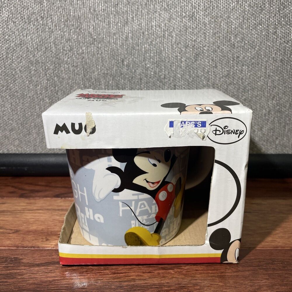 Mickey Mouse & Friends Disney Mug Laugh Giggle Ha Ha Fun Mug Gray